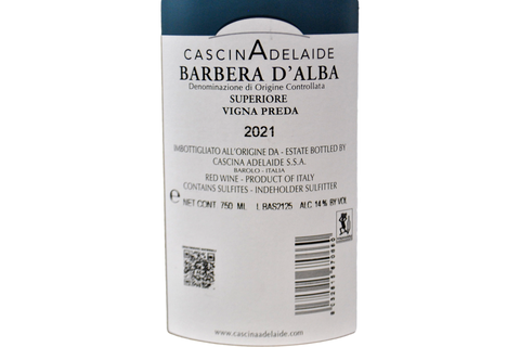 BARBERA D'ALBA SUPERIORE DOC "VIGNA PREDA" 2021 - CASCINA ADELAIDE