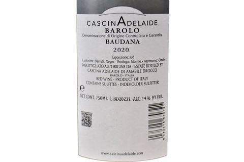 BAROLO DOCG "BAUDANA" 2020 - CASCINA ADELAIDE