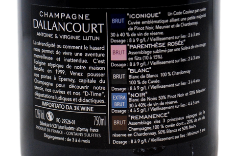 CHAMPAGNE EXTRA BRUT BLANC DE NOIRS "NOIR" - DALLANCOURT