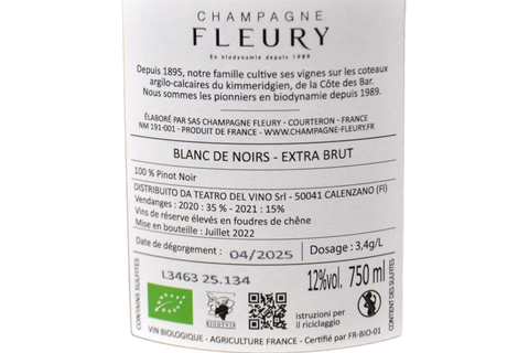 CHAMPAGNE EXTRA BRUT BLANC DE NOIRS - FLEURY