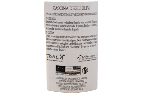 VINO ROSSO BIODINAMICO "MOUNBÈ" 2009 - CASCINA DEGLI ULIVI