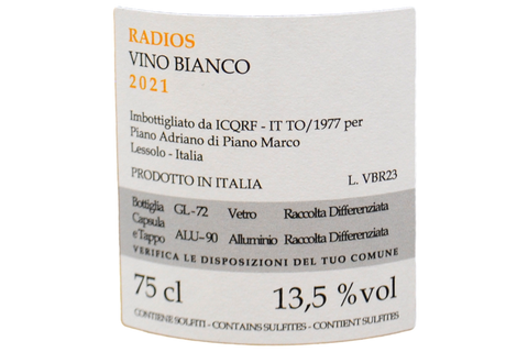 PIEMONTE ERBALUCE "RADIOS" 2021 - DECIMO FILARE