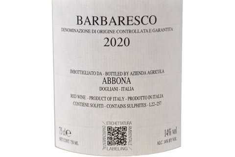 BARBARESCO DOCG 2020 - MARZIANO ABBONA