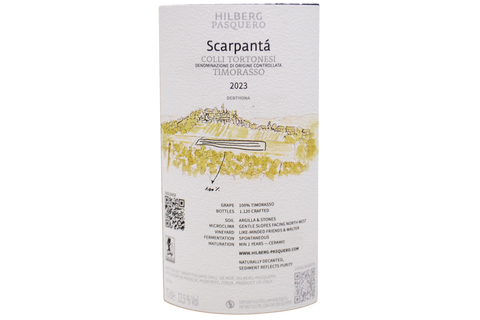 COLLI TORTONESI DOC TIMORASSO "SCARPANTÁ" 2023 - HILBERG PASQUERO