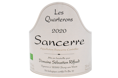 SANCERRE BLANC BIO "LES QUARTERONS" 2020 - DOMAINE ÉTIENNE ET SÉBASTIEN RIFFAULT
