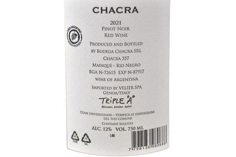 PINOT NOIR "TREINTA Y DOS" 2021 - BODEGA CHACRA