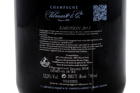 CHAMPAGNE BRUT ROSÉ "EMOTION" 2012 - VILMART & CIE