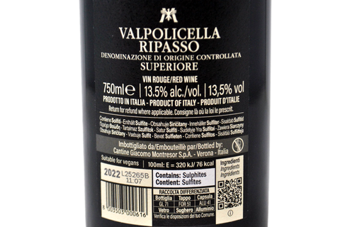 VALPOLICELLA RIPASSO SUPERIORE DOC "CAPITEL DELLA CROSARA" 2022 - MONTRESOR