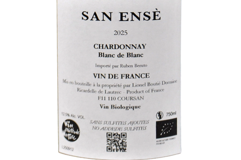 METODO ANCESTRALE BIO CHARDONNAY "SAN ENSÈ" 2025 - LIONEL BOUTIÉ DOMAINE RICARDELLE DE LAUTREC