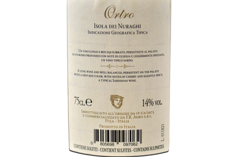 ISOLA DEI NURAGHI IGT "ORTRO" 2008 - FEUDI DELLA MEDUSA