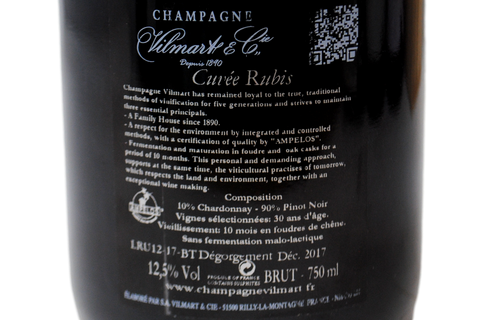 CHAMPAGNE BRUT PREMIER CRU "CUVEE' RUBIS " - VILMART &amp; CIE