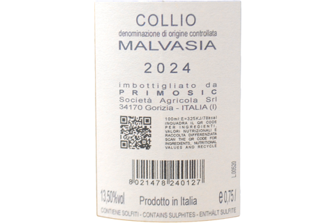 COLLIO MALVASIA DOC 2024 - PRIMOSIC