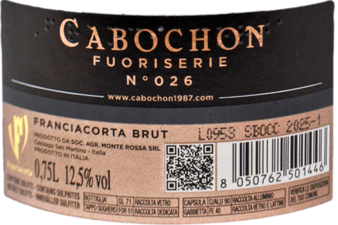 FRANCIACORTA BRUT FUORISERIE N° 026 "CABOCHON" - MONTE ROSSA