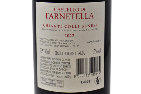 CHIANTI COLLI SENESI DOCG 2022 - CASTELLO DI FARNETELLA