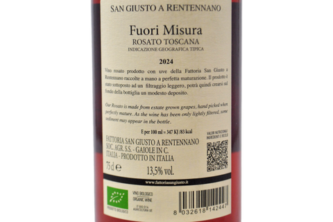TOSCANA ROSATO IGT "FUORI MISURA" 2024 - SAN GIUSTO A RENTENNANO
