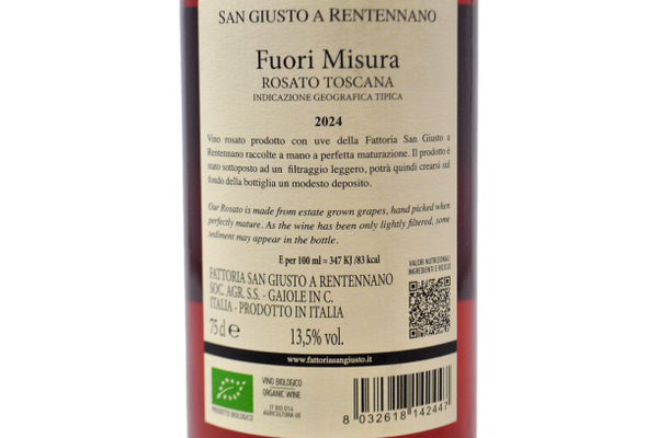 TOSCANA ROSATO IGT "FUORI MISURA" 2024 - SAN GIUSTO A RENTENNANO