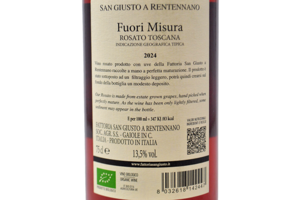 TOSCANA ROSATO IGT "FUORI MISURA" 2024 - SAN GIUSTO A RENTENNANO