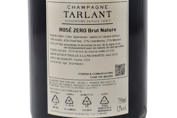 CHAMPAGNE ROSE BRUT NATURE "ZERO" - TARLANT