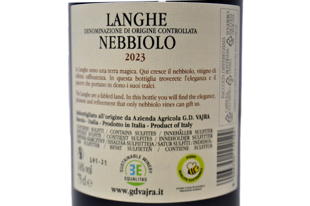 LANGHE NEBBIOLO DOC 2023 - G.D. VAJRA