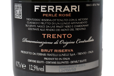 TRENTO DOC BRUT "PERLÉ ROSE"  RISERVA 2018 ASTUCCIATO - FERRARI