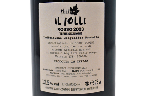 TERRE SICILIANE ROSSO IGP "IL FOLLE" 2023 - MILLAMI