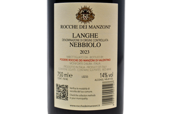 LANGHE NEBBIOLO DOC 2023 - ROCCHE DEI MANZONI