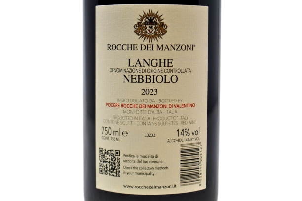 LANGHE NEBBIOLO DOC 2023 - ROCCHE DEI MANZONI