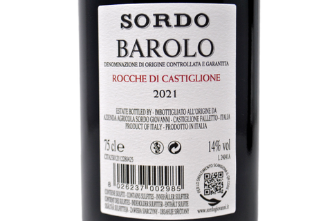 BAROLO DOCG "ROCCHE DI CASTIGLIONE" 2021 - SORDO