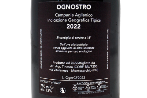 CAMPANIA AGLIANICO IGT "OGNOSTRO" 2022 - MARCO TINESSA