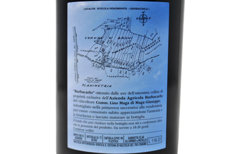 PROVINCIA DI PAVIA ROSSO IGT "BARBACARLO” 2021 - AZIENDA AGRICOLA BARBACARLO