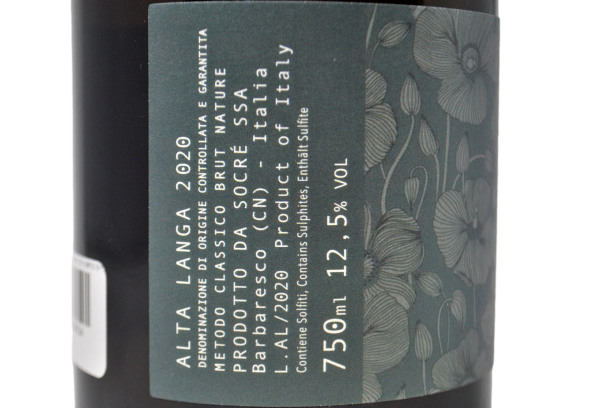 ALTA LANGA DOCG BLANC DE NOIRES BRUT NATURE “TERSEAUX” 2020 - SOCRÉ