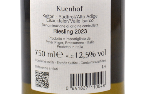 RIESLING ALTO ADIGE VALLE ISARCO DOC "KAITON" 2023 - KUENHOF