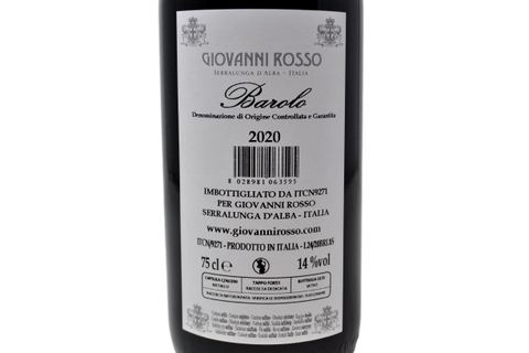 BAROLO DOCG 2020 - GIOVANNI ROSSO