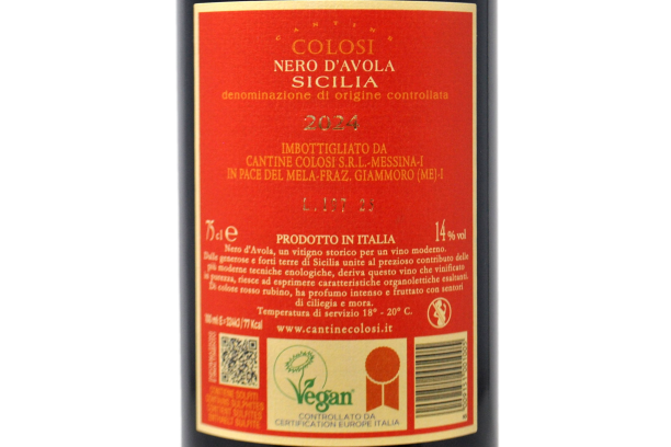 NERO D'AVOLA SICILIA DOC 2024 - CANTINE COLOSI