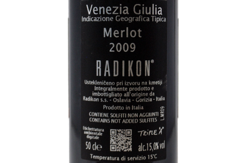 VENEZIA GIULIA IGT "MERLOT" 2009 0,50 L - RADIKON