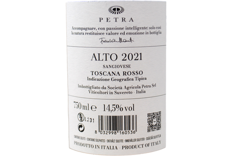 TOSCANE ROUGE IGT MERLOT « QUERCEGOBBE » 2018 - PETRA
