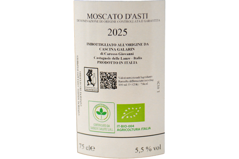 MOSCATO D'ASTI BIO DOCG "PRA DONE" 2025 - CASCINA GALARIN