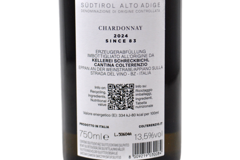 SUDTIROL ALTO ADIGE DOC CHARDONNAY "SINCE 83" 2024 - COLTERENZIO