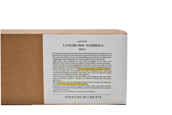 LANGHE NEBBIOLO DOC "CAPITOLO 06" 2024 MAGNUM - STEFANO OCCHETTI