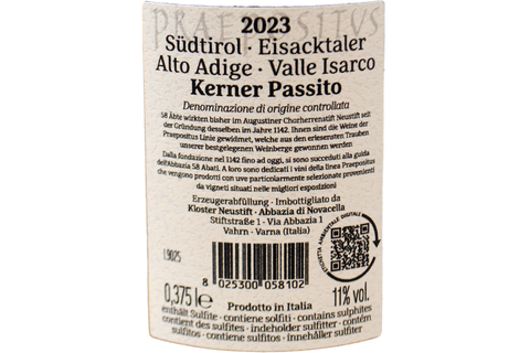 ALTO ADIGE - VALLE ISARCO DOC KERNER PASSITO "PRAEPOSITUS" 2023 (0,375 L) - ABBAZIA DI NOVACELLA