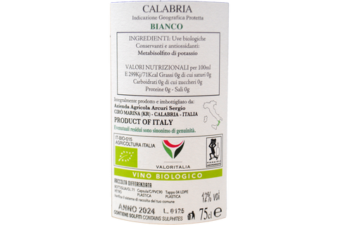 CALABRIA IGP BIANCO "LIBERAISENSI" 2024 - SERGIO ARCURI