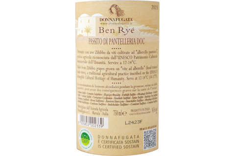 Passito Di Pantelleria DOC "Ben Ryè" 2019 Boîte de 0,375 L - Donnafugata