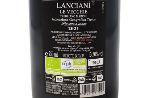MARCHE IGT TREBBIANO BIO "LE VECCHIE" 2021 - AGRICOLA LANCIANI