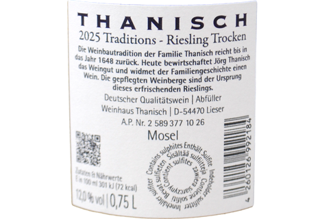 RIESLING TROCKEN "TRADITION 1648" 2025 - WEINGUT THANISCH