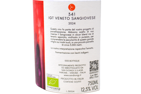 VENETO IGT SANGIOVESE BIO "PARCELLA 341" 2024 - SAN DIONIGI