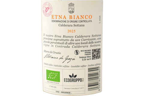 ETNA BIANCO DOC BIO "CALDERARA SOTTANA" 2025 - TENUTA DELLE TERRE NERE