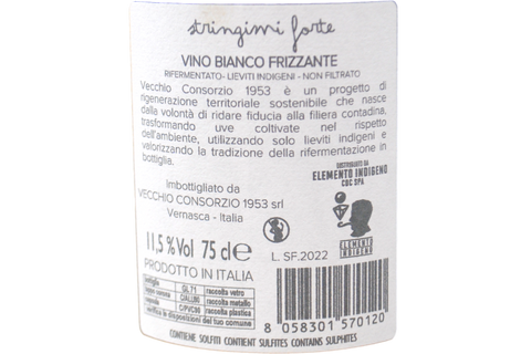 BIANCO RIFERMENTATO MACERATO FRIZZANTE "STRINGIMI FORTE" 2022 - VECCHIO CONSORZIO 1953