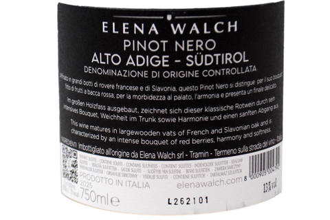 ALTO ADIGE - SÜDTIROL DOC PINOT NERO 2025 - ELENA WALCH