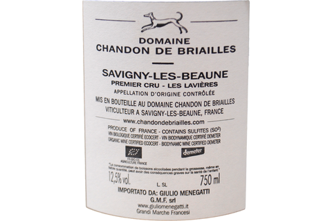 SAVIGNY-LES-BEAUNE PREMIER CRU BIO "LES LAVIÈRES" 2017 - DOMAINE CHANDON DE BRIAILLES