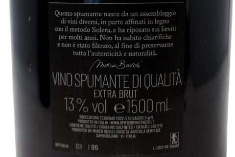 METODO CLASSICO EXTRA BRUT 96 MESI "IL GRANDE NEVIO" MAGNUM - MARCO BUVOLI